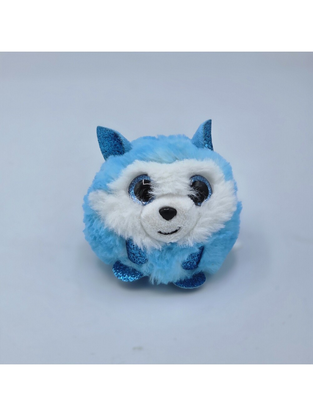 TY Puffies Collection Prince the Blue Husky Plush 3" round plush Mini